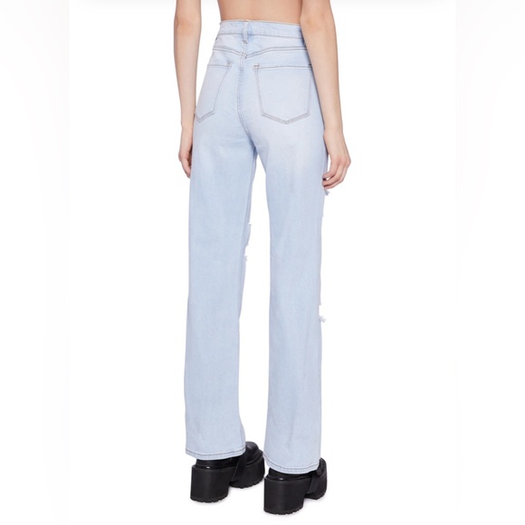 DOGMA JEANS Light Wash Distressed High waist Straight Leg Jeans Size 11/… - Picture 11 of 12